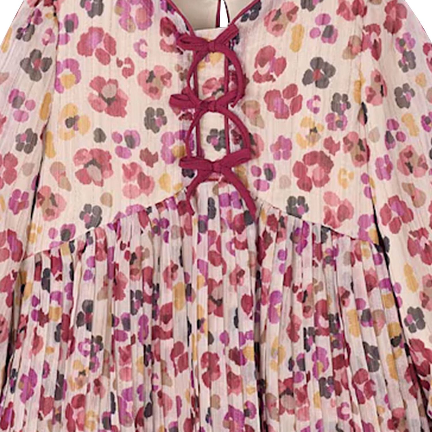 Girls Pink Floral Dress, 1, hi-res