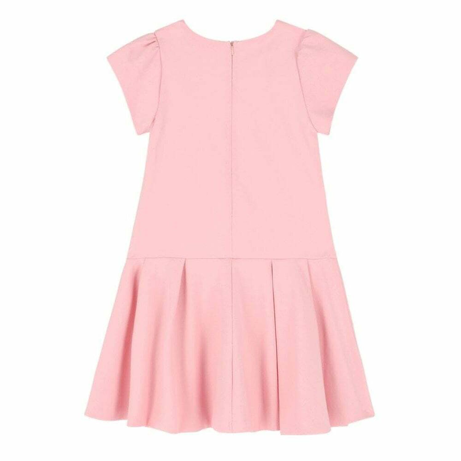 Girls Pink Bow Dress , 1, hi-res