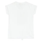 Girls White Logo T-Shirt, 1, hi-res
