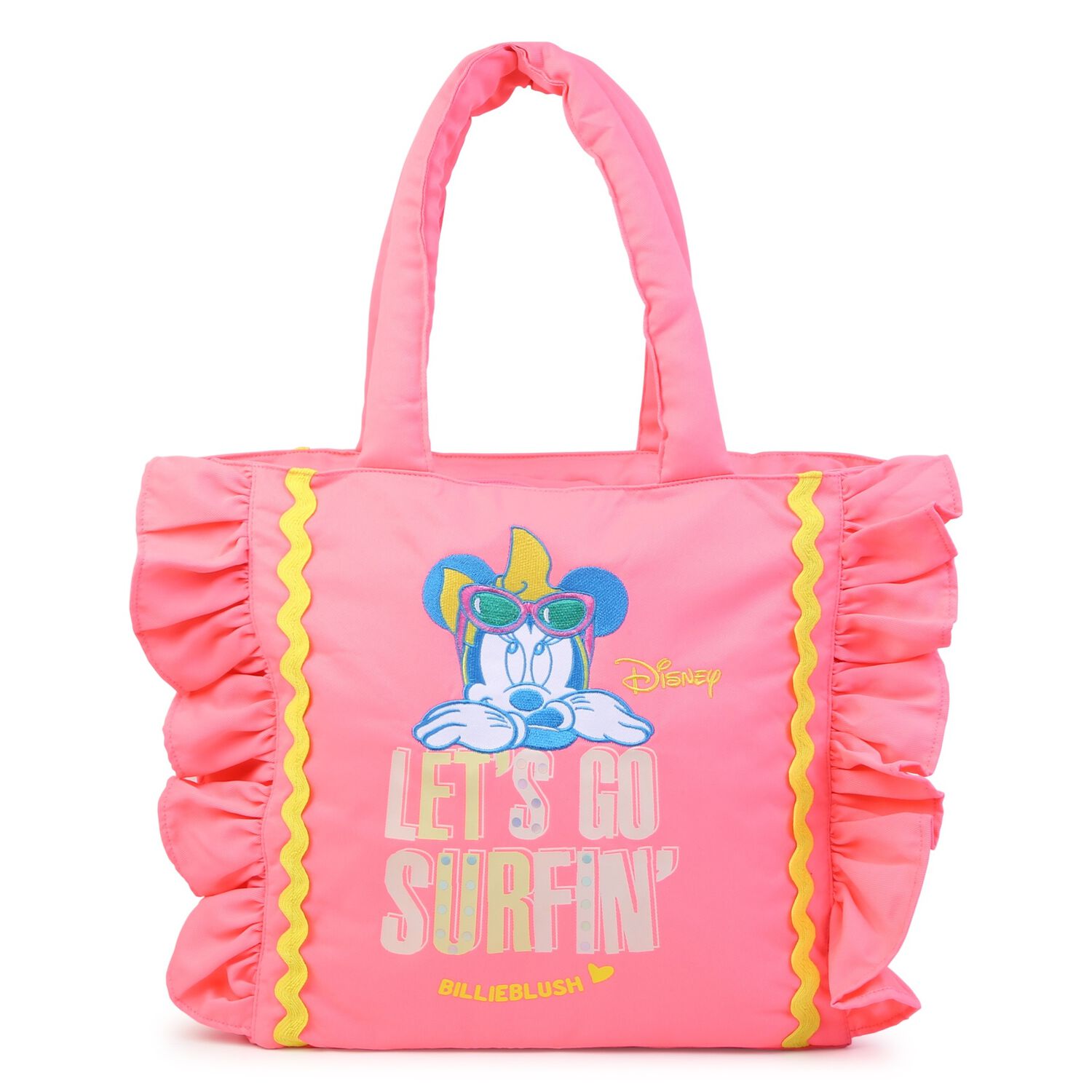 Girls Pink Ruffled Minnie Mouse Beach Bag, 1, hi-res image number null