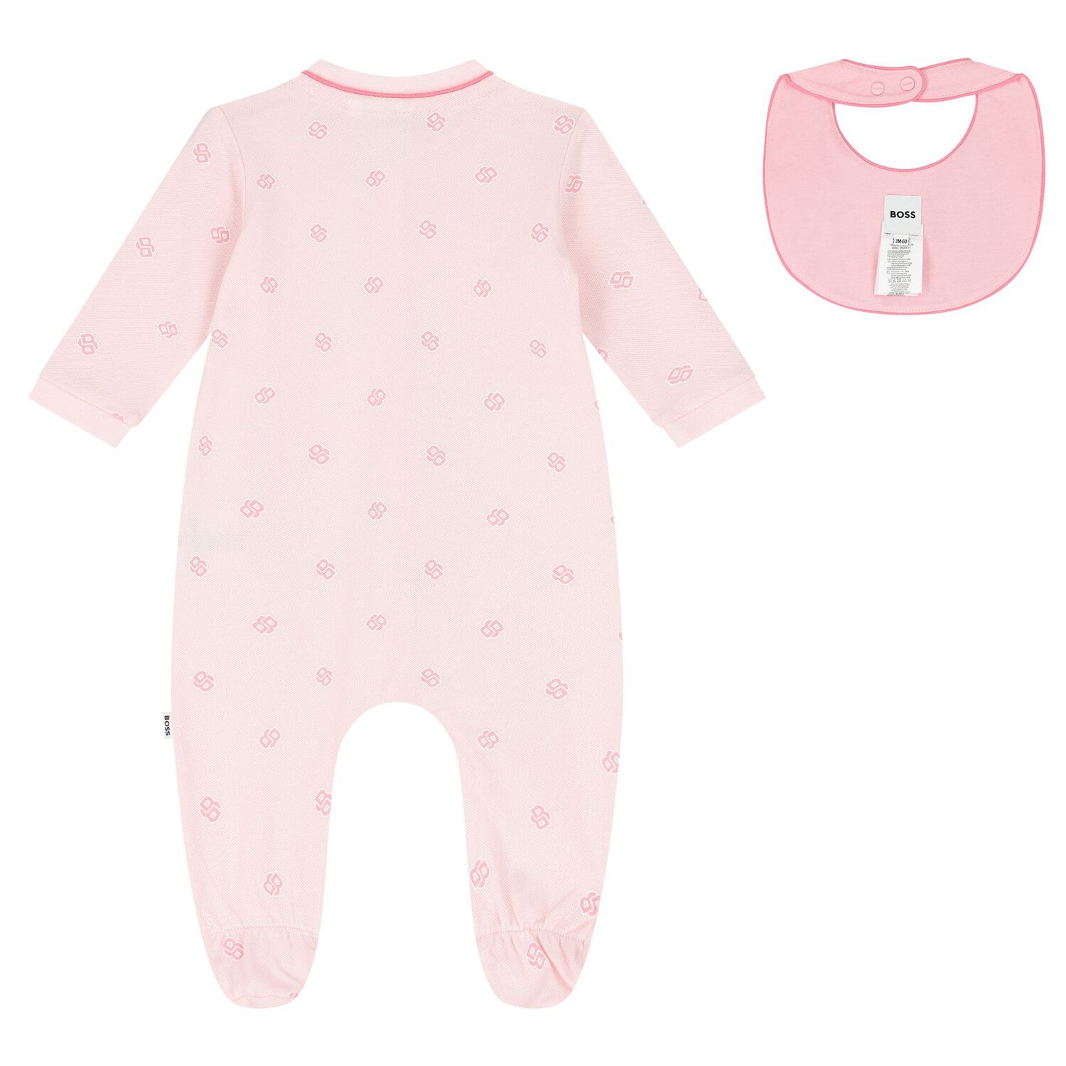 Baby Girls Pink Logo Babygrow Gift Set, 1, hi-res
