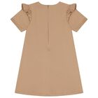 Girls Beige Logo Bag Dress, 2, hi-res