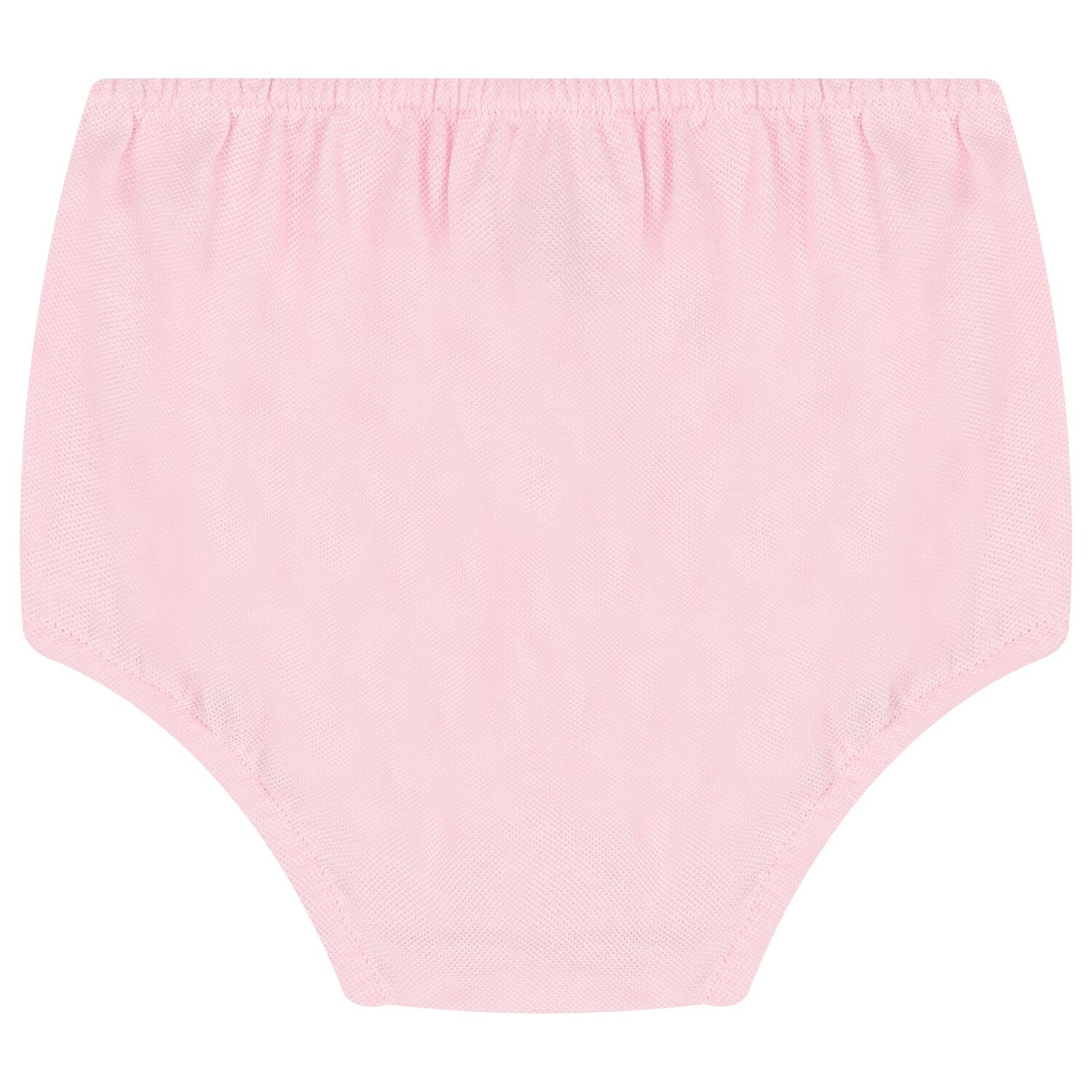 طقم فستان بولو بنات بالشعار باللون الوردي, 1, hi-res