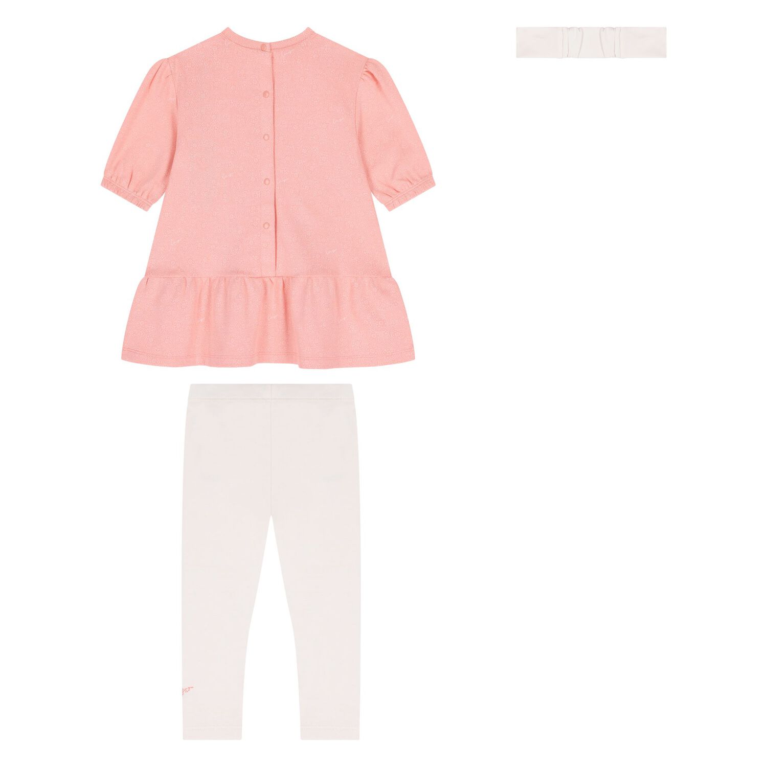 طقم ليجنز بشعار باللون   وردي وأبيض للفتيات, 1, hi-res