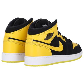  Air Jordan 1  حذاء رياضى باللون الاسود والاصفر والابيض 
