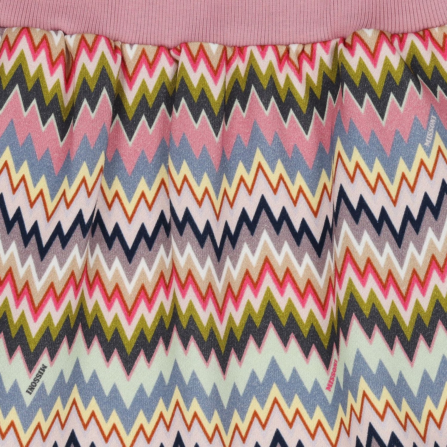 Girls Pink Zigzag Skirt, 1, hi-res