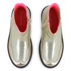 بوتس من الجلد باللون الذهبي للفتيات, 1, hi-res