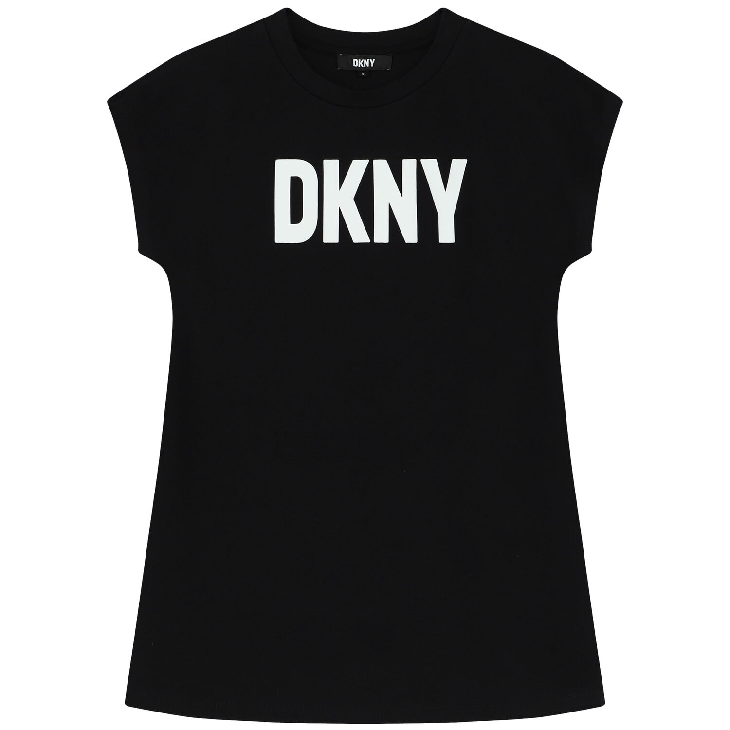 فستان بالشعار باللون الاسود, 1, hi-res image number null