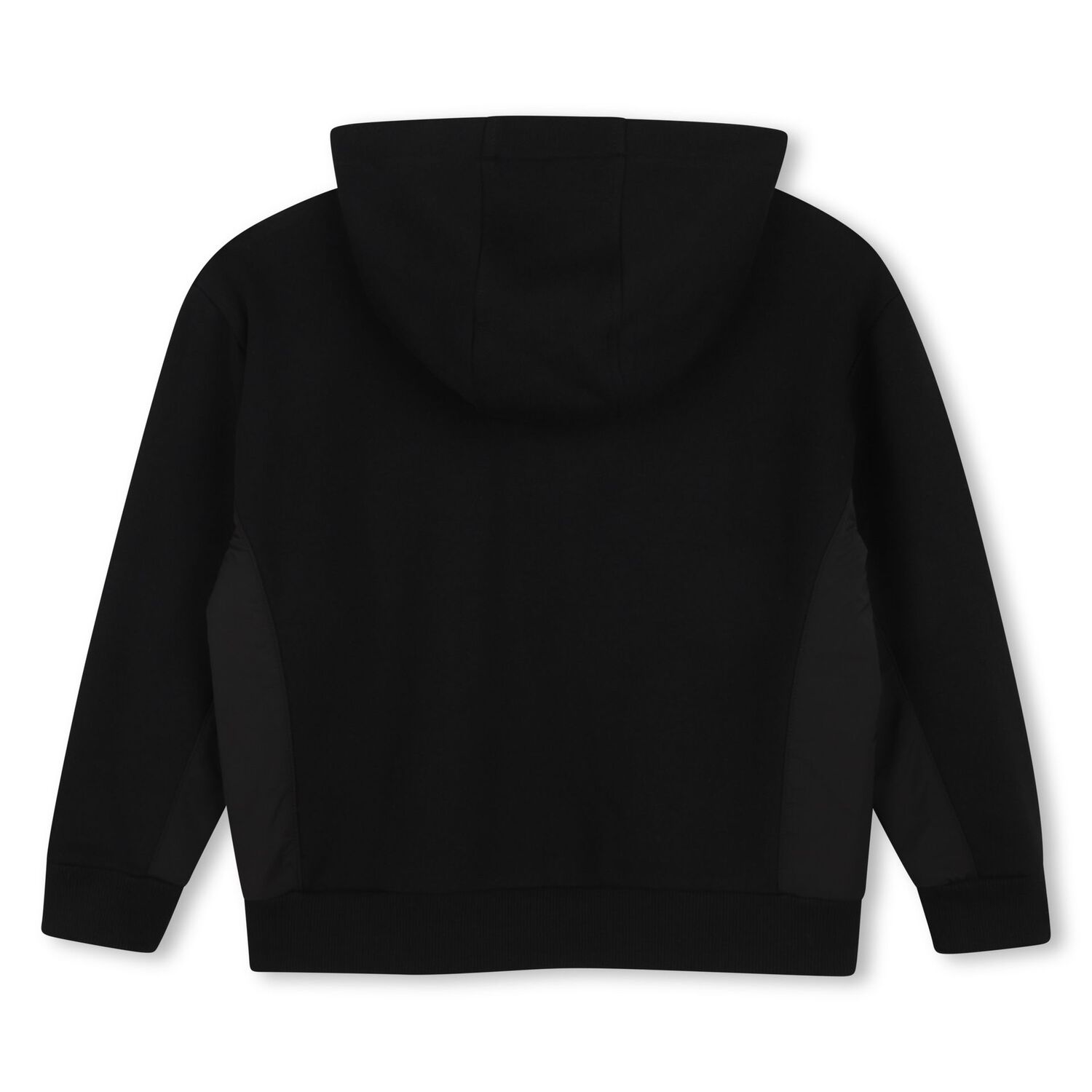 توب للأولاد بغطاء رأس  بالشعار باللون الاسود , 1, hi-res