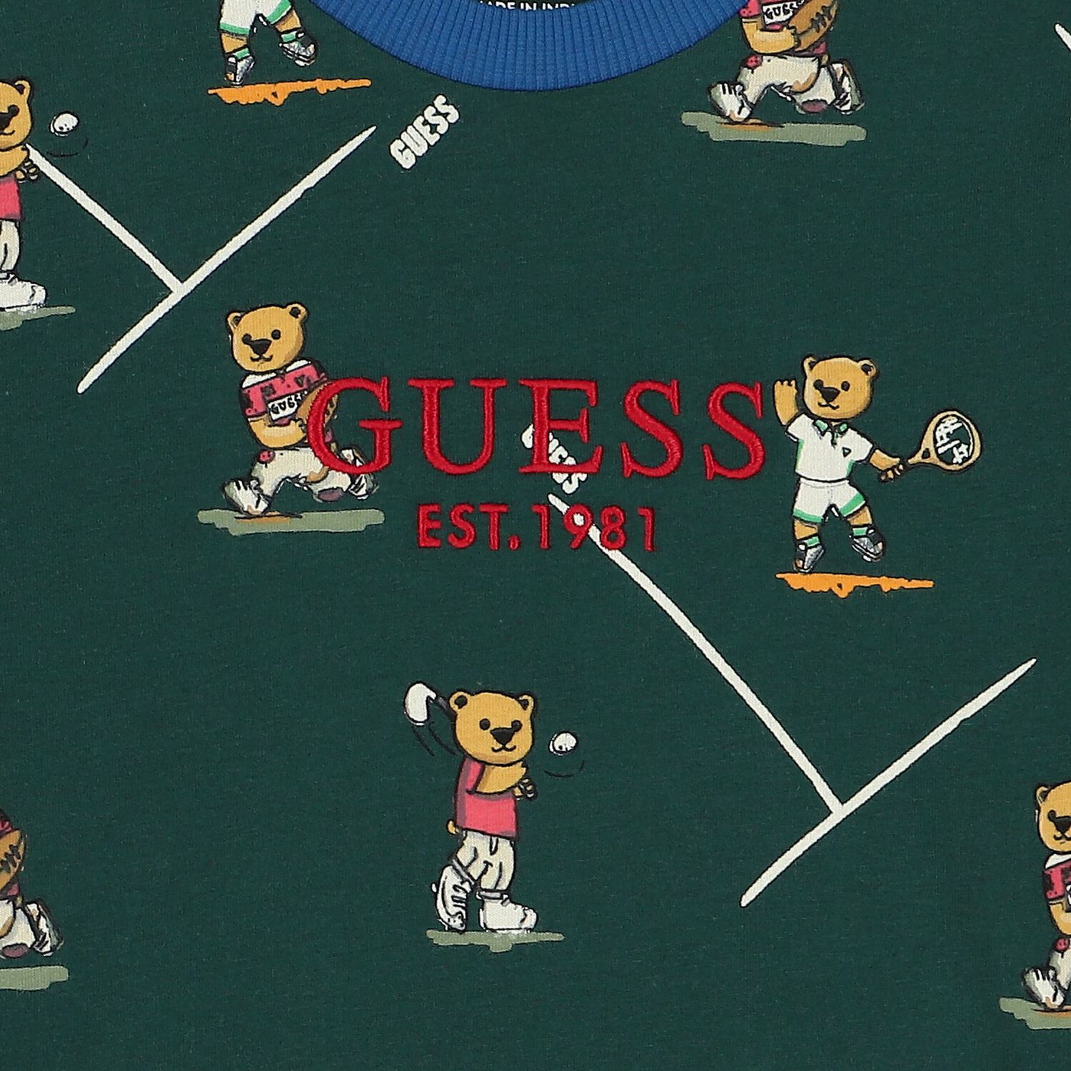 تيشيرت أولاد بالشعار باللون الأخضر, 2, hi-res