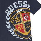 Boys Navy Blue Logo T-Shirt, 1, hi-res