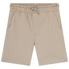 Boys White, Yellow & Beige Shorts Set, 4, hi-res