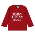 توب اولاد باكمام طويله بالشعار باللون الاحمر , 3, hi-res