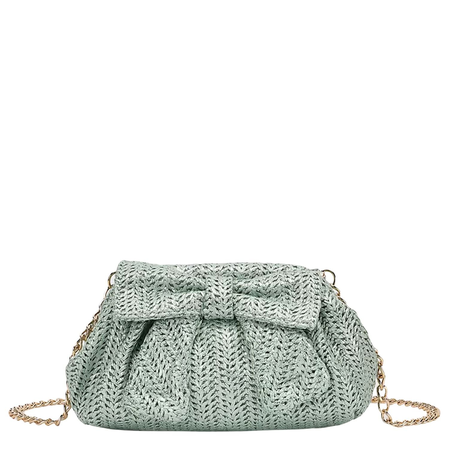 Girls Green Bow Handbag, 1, hi-res