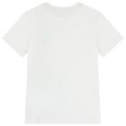 Boys White Logo T-Shirt, 1, hi-res