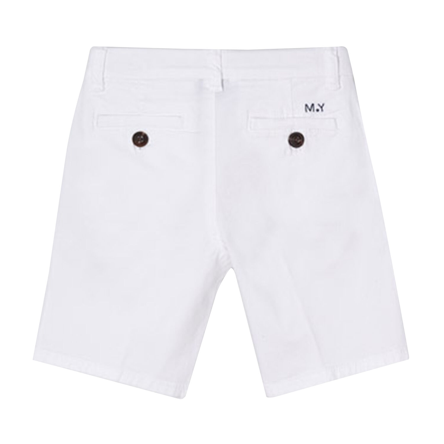 Boys White Twill Shorts, 1, hi-res image number null
