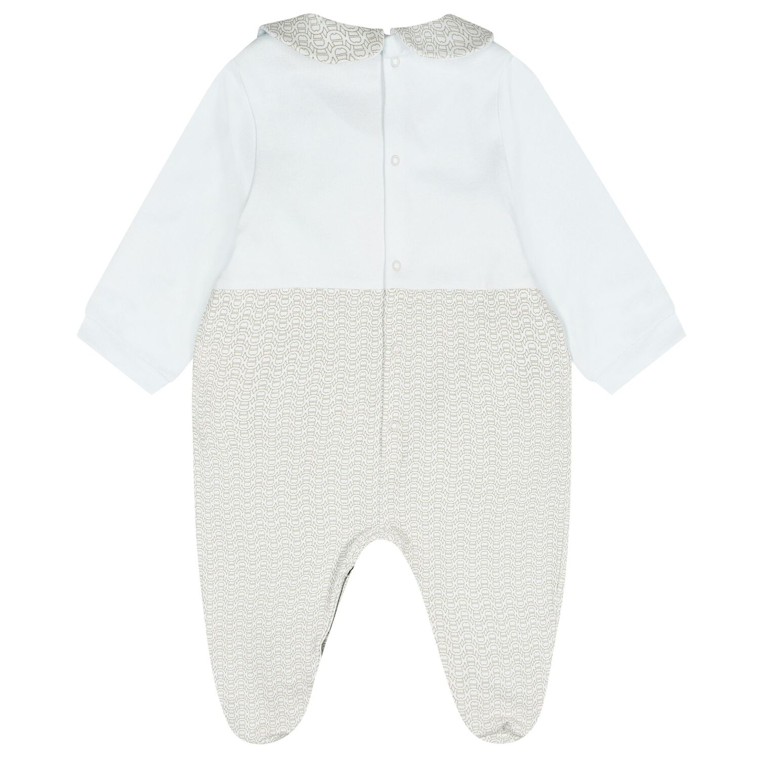 Baby Boys Blue & Gold Logo Babygrow, 1, hi-res