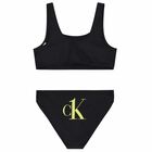Girls Black Logo Bikini, 1, hi-res