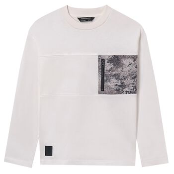 Boys Ivory Long Sleeve Top