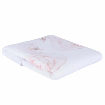 Baby Girls White Printed Blanket