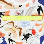 تيشيرت بشعار لوني تونز باللون الأبيض, 1, hi-res