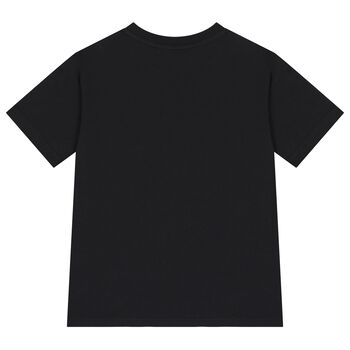 Boys Black Cotton T-Shirt