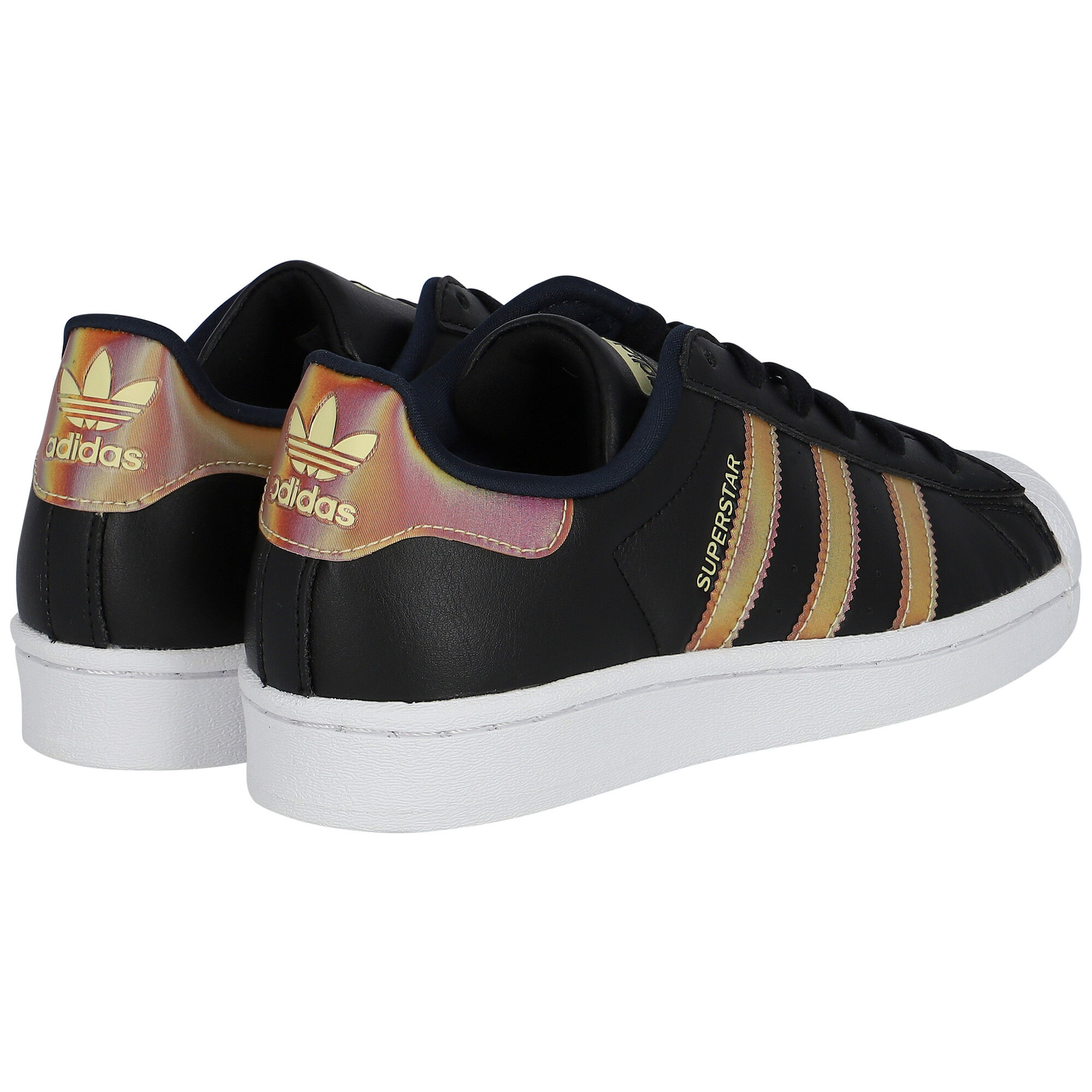 adidas Originals Black Iridescent Superstar Trainers Junior
