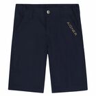 Boys Navy Logo Shorts, 3, hi-res