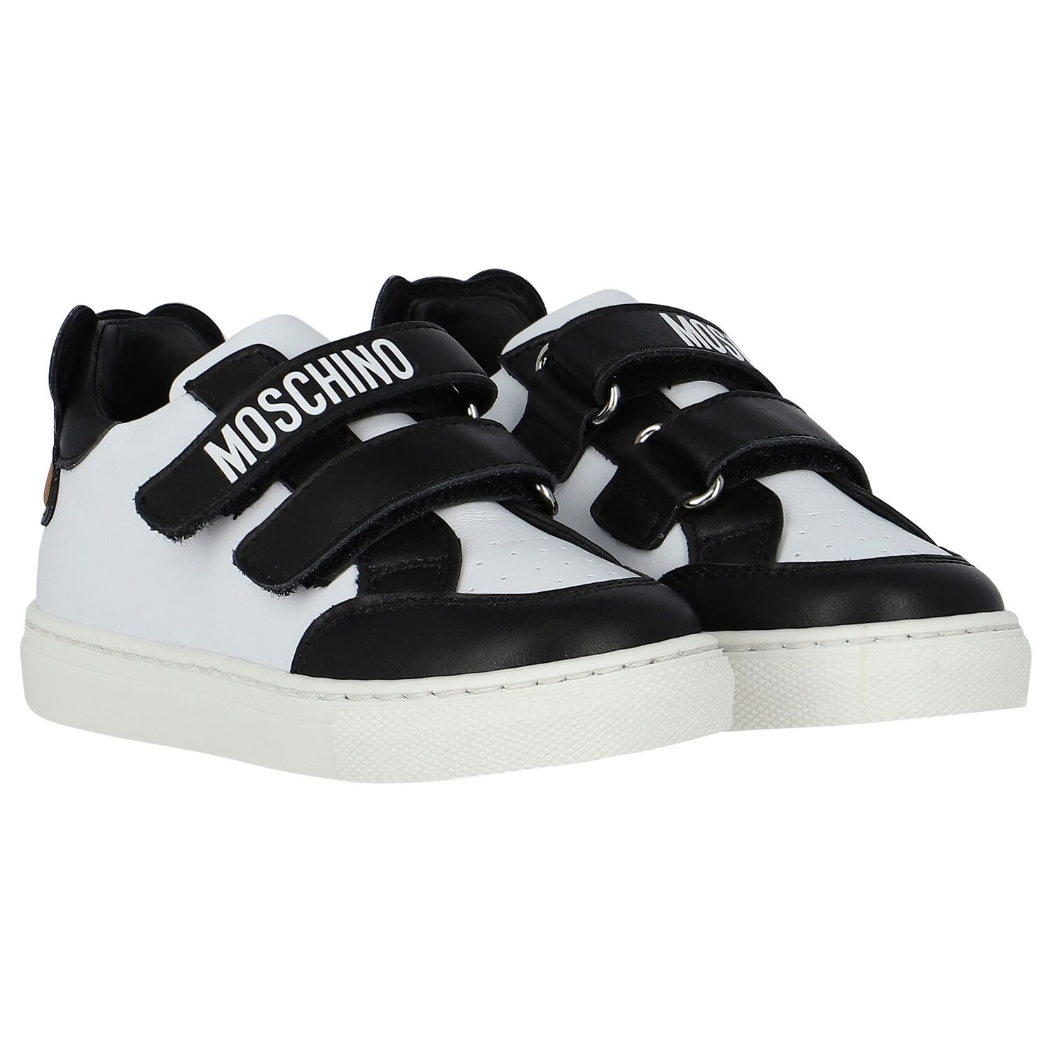 Black & White Teddy Bear Trainers, 1, hi-res image number null