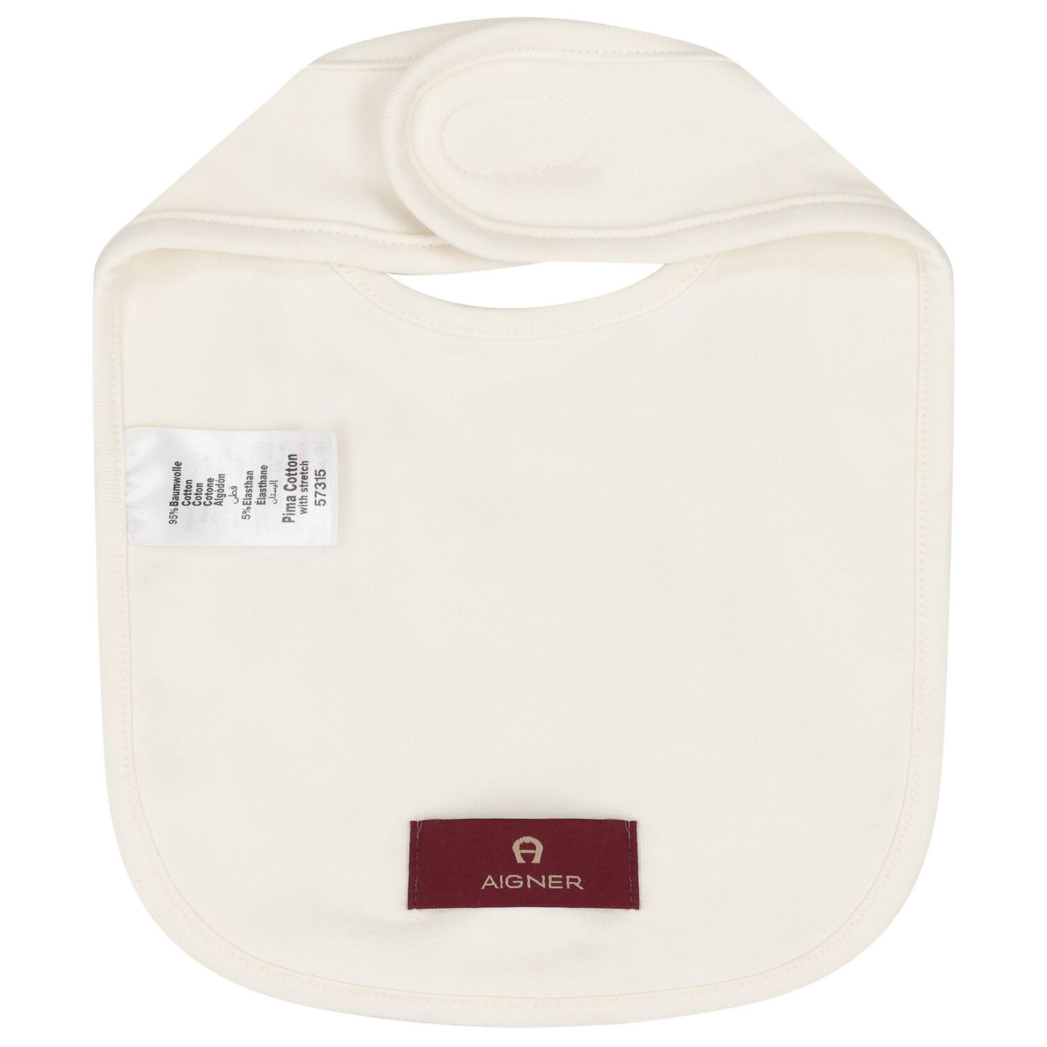 Ivory & Gold Logo Baby Bib, 1, hi-res