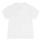 Younger Boys White Teddy Bear Logo Polo Shirt, 1, hi-res