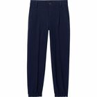 Boys Navy Suit Trousers, 1, hi-res