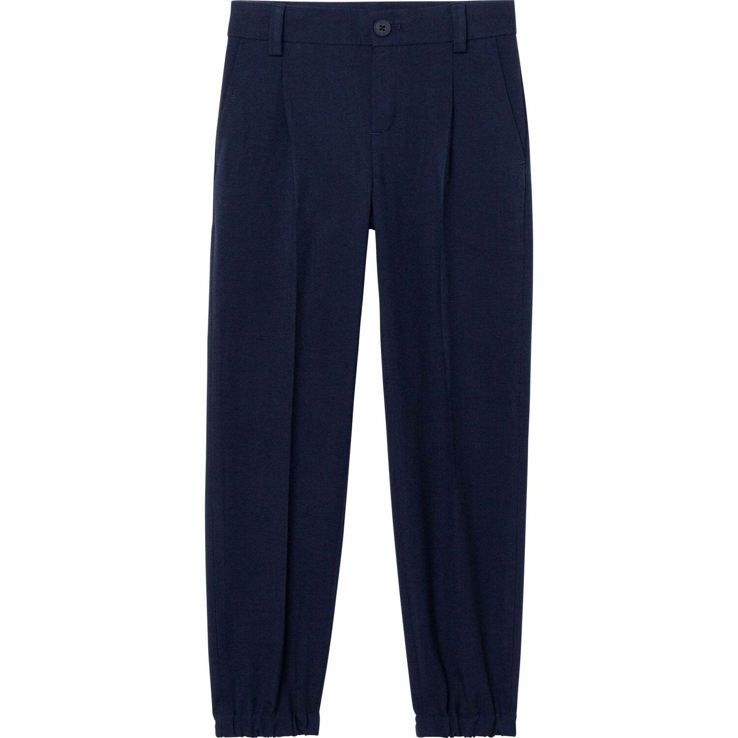 Boys Navy Suit Trousers, 1, hi-res