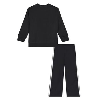 طقم ليجنز بشعار تريفويل باللون  أسود للفتيات 