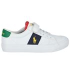 حذاء رياضى أولاد بالشعار باللون الأبيض والكحلى, 1, hi-res