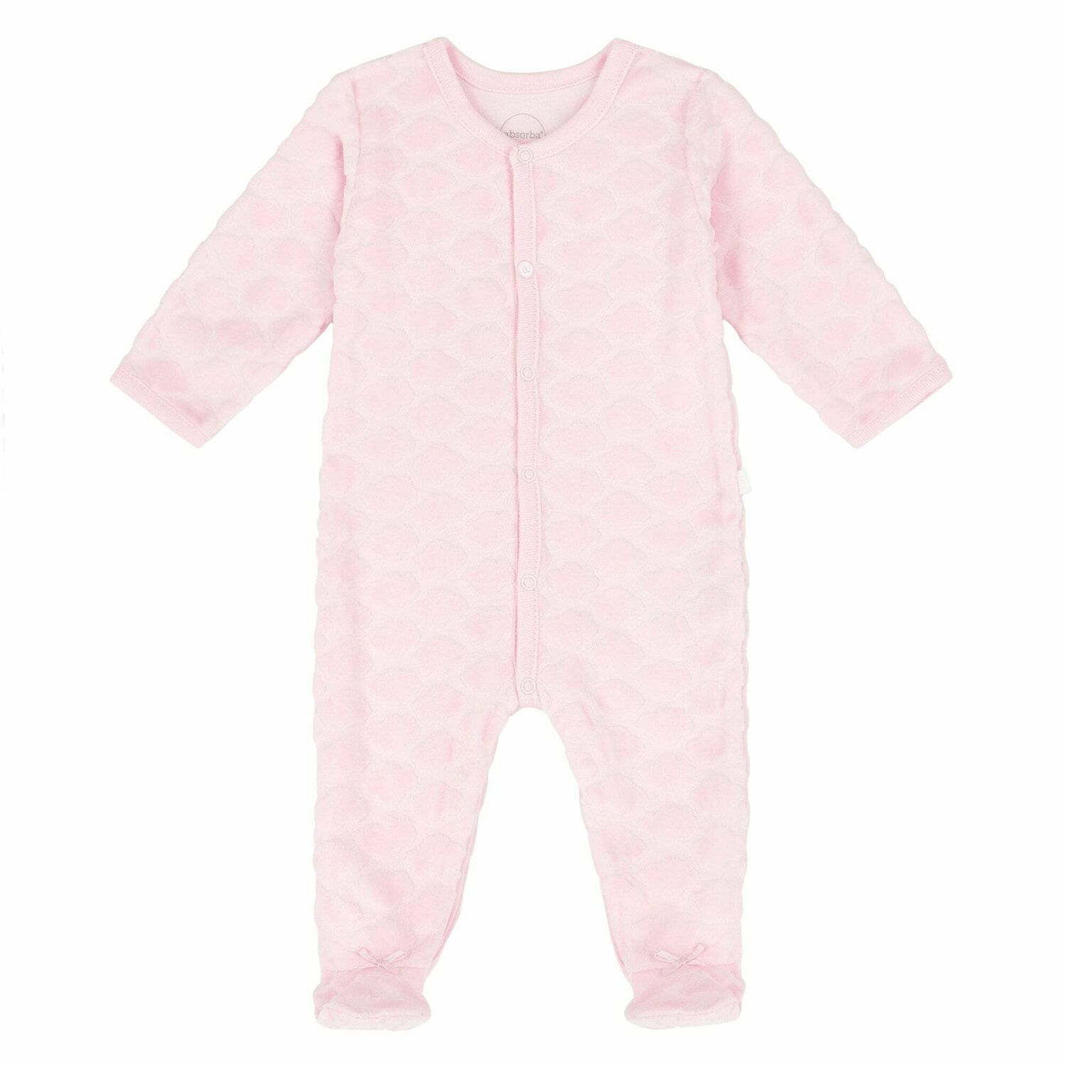 Girls Pink Cotton Babygrow, 2, hi-res