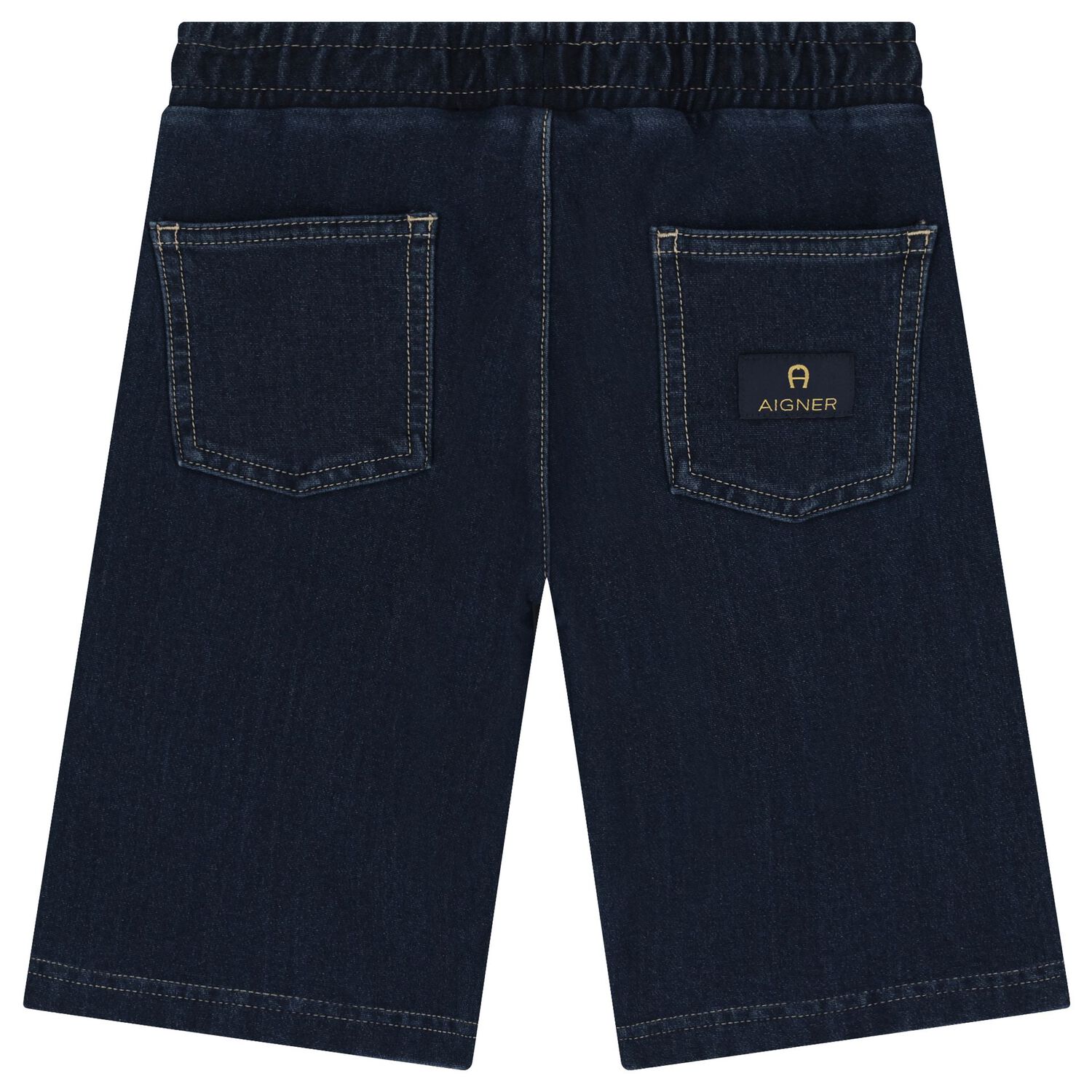 Boys Blue Logo Denim Shorts, 1, hi-res