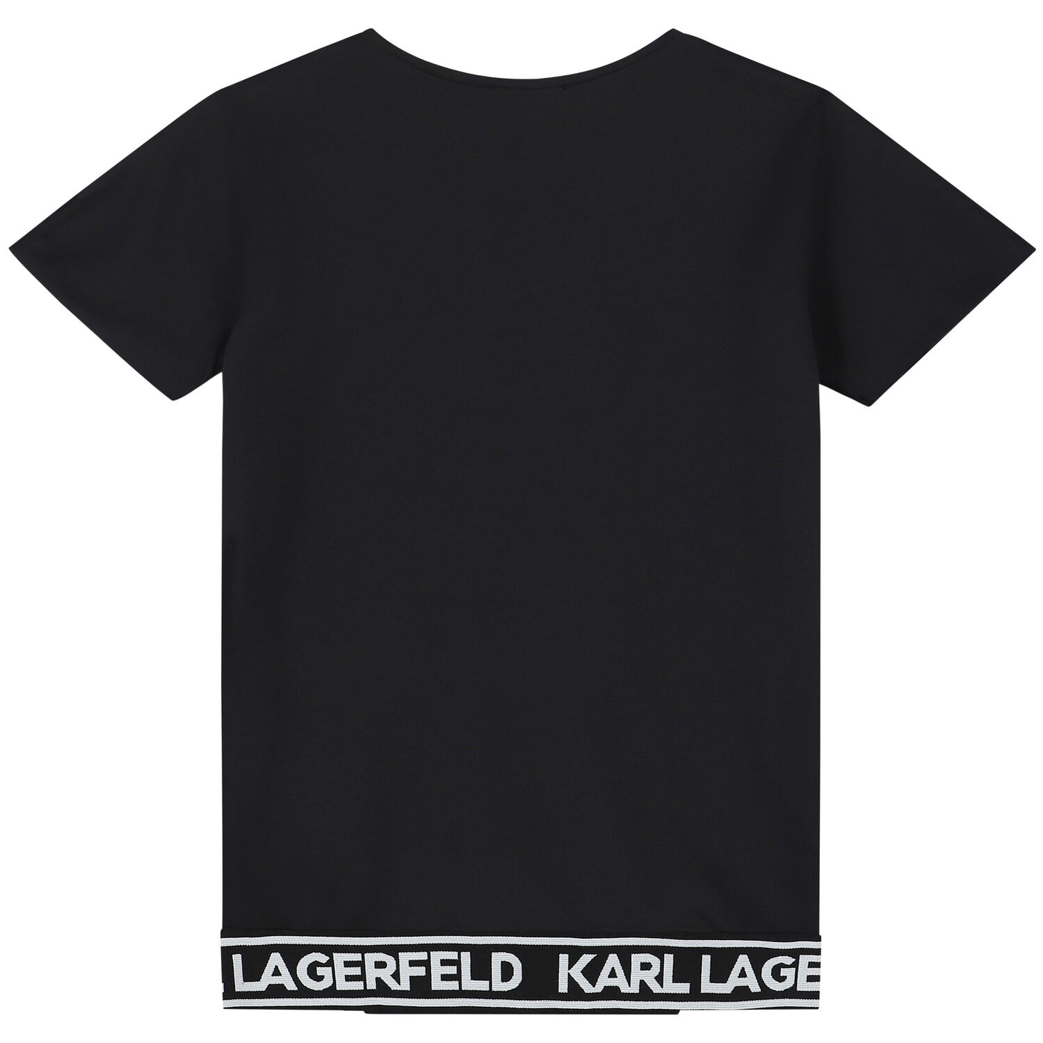 فستان بنات بالشعار باللون الأسود, 1, hi-res