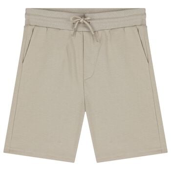 Boys Beige Logo Shorts