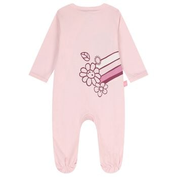 Baby Girls Pink Flower Babygrow