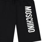 Boys Black Logo Shorts, 3, hi-res