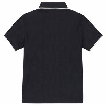 Boys Navy Logo Polo Shirt