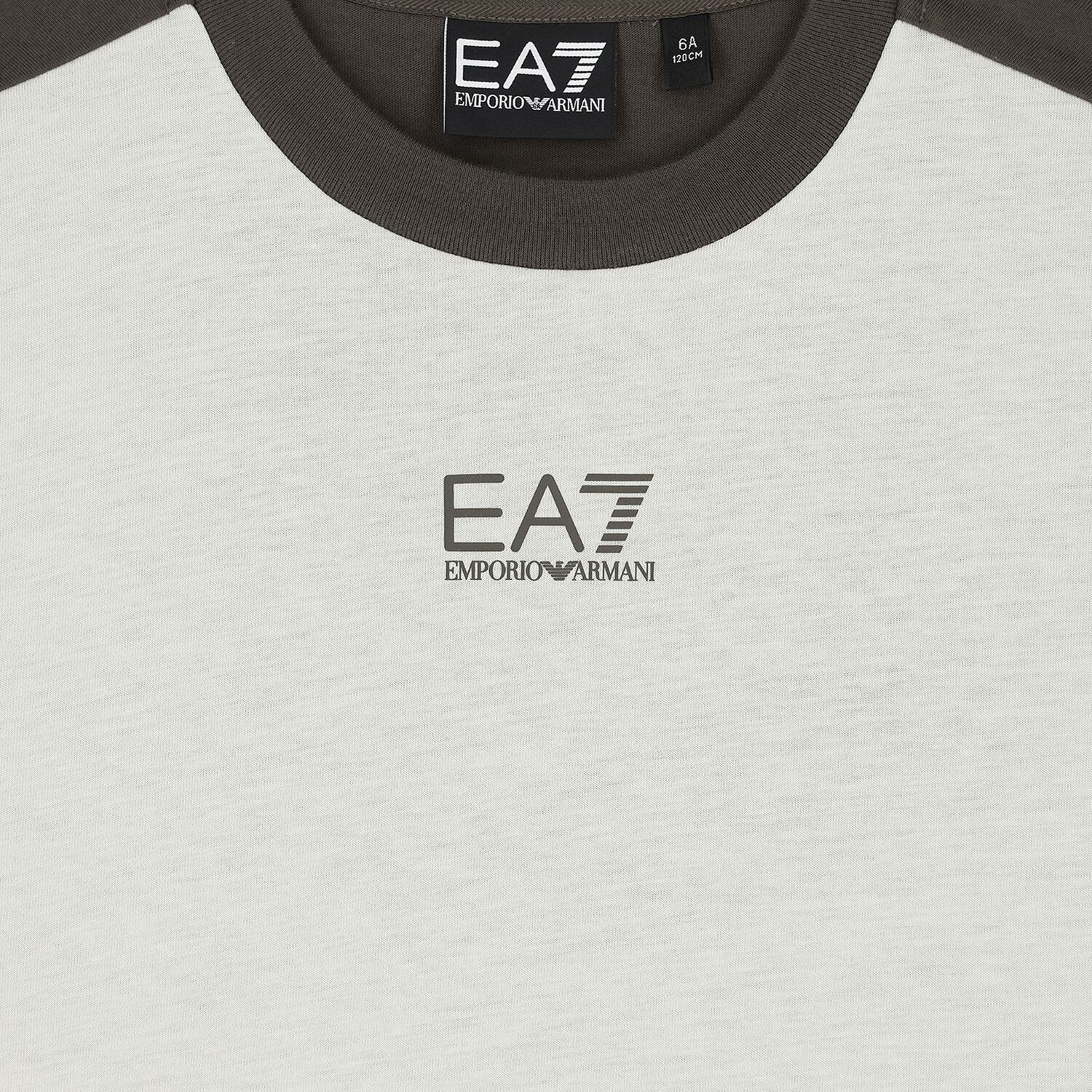 Boys Brown & Beige Cotton Logo T-Shirt, 1, hi-res