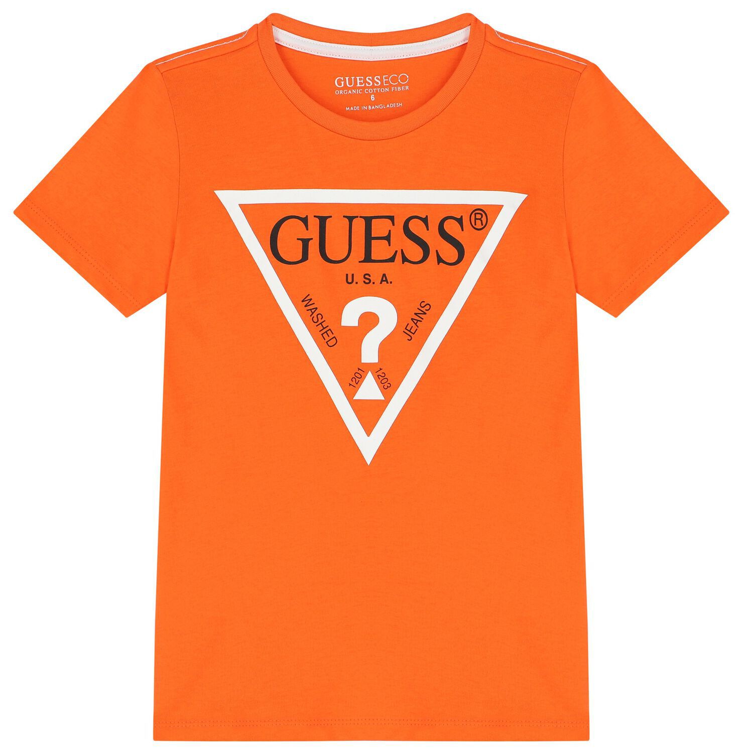 Boys Orange Logo T-Shirt, 8, hi-res image number null