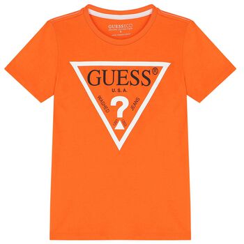 Boys Orange Logo T-Shirt