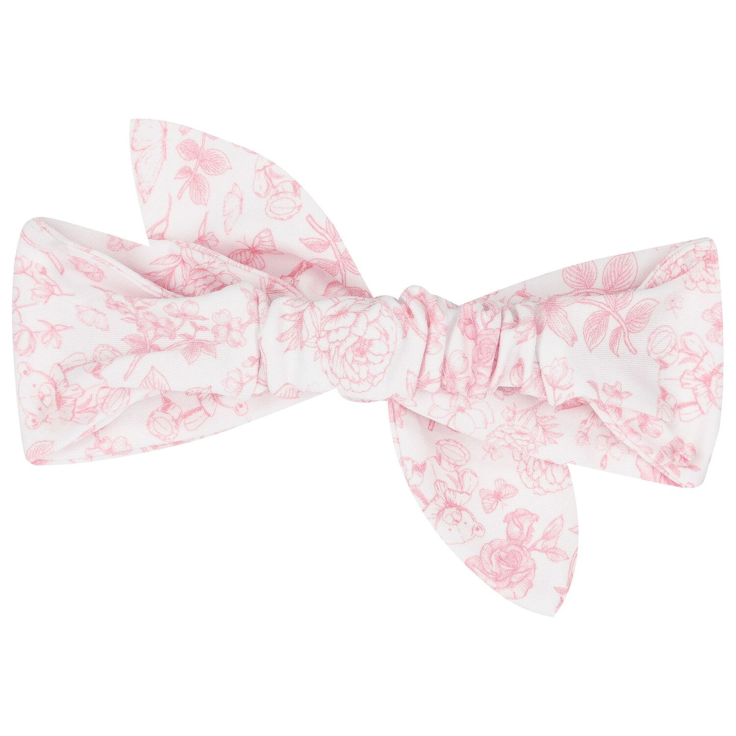 Baby Girls White & Pink Toile de Jouy Babygrow Set, 1, hi-res image number null