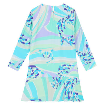 Girls Multi-Colored Printed Dress