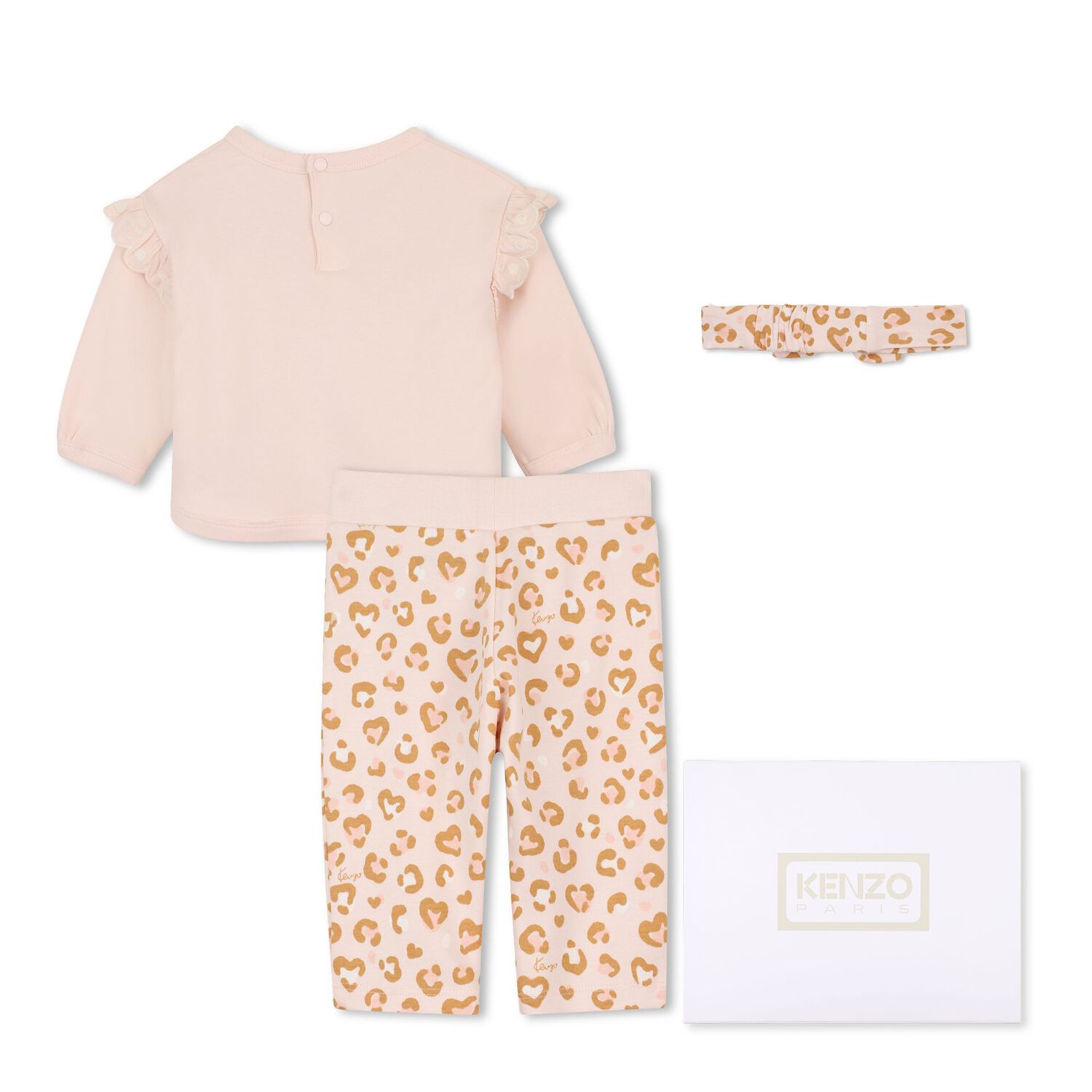 Younger Girls Pink Heart Leggings Set, 1, hi-res