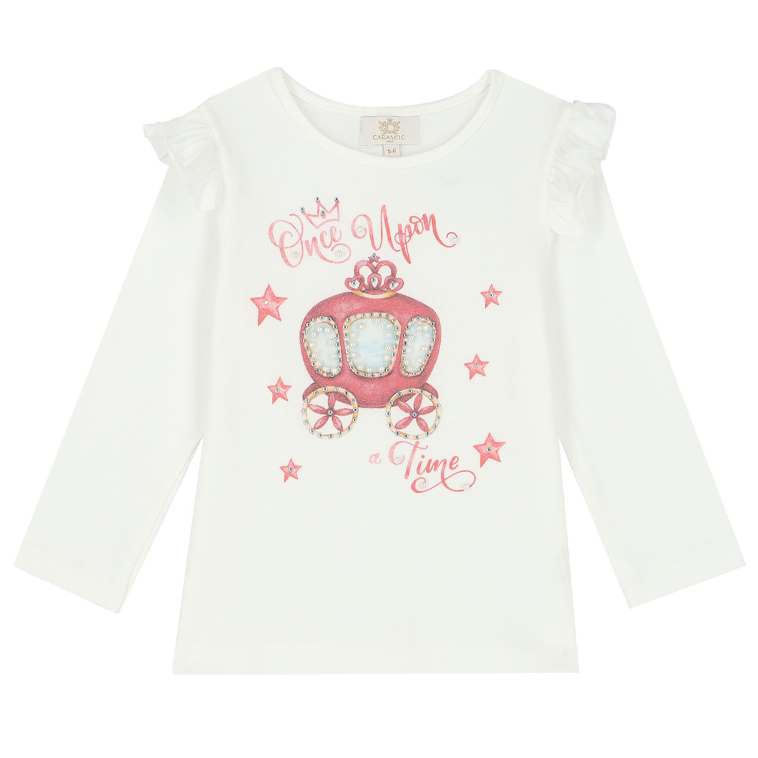 طقم تنورة باللون العاجى والوردى, 1, hi-res