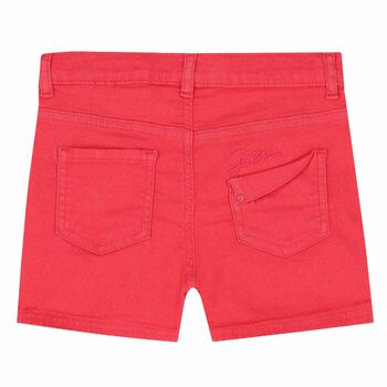 Girls Pink Denim Shorts